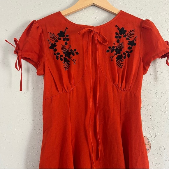 NWT Timeless Ava Burnt Orange MIDI Dress Casual Formal 6 Small - Picture 2 of 6